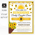 You are my sunshine daddy daughter dance flyers